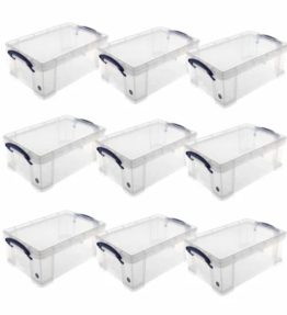 Really Useful Box 9 Litre Pack of 9 Clear