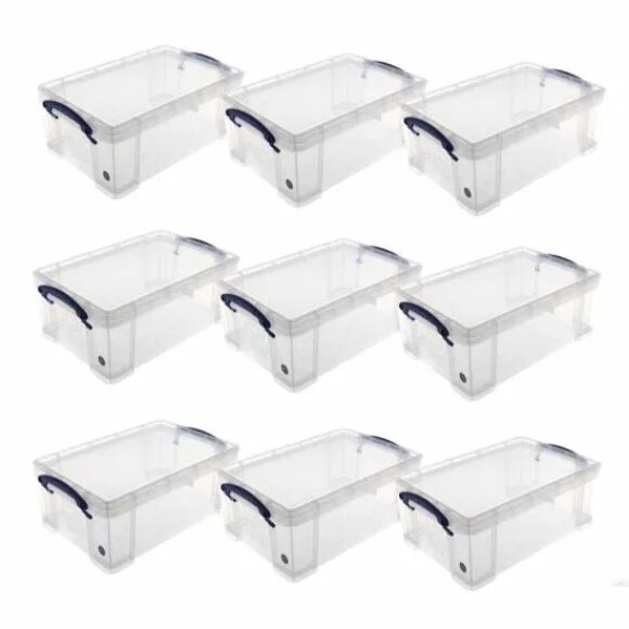 Really Useful Box 9 Litre Pack of 9 Clear