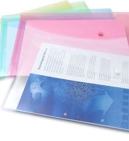 ECO Recycled Popper Wallet A4+ Pastel (Pack of 5)