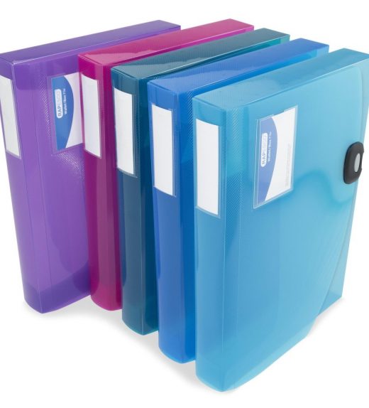 1690 40mm Rigid Wallet : Box File A4 Assorted 5-pack
